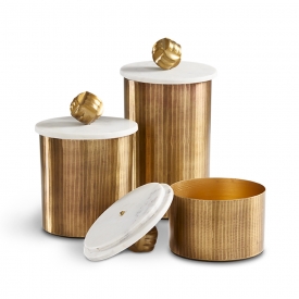 Keva Matte Texture Boxes:  Antique Brass (set of 3)